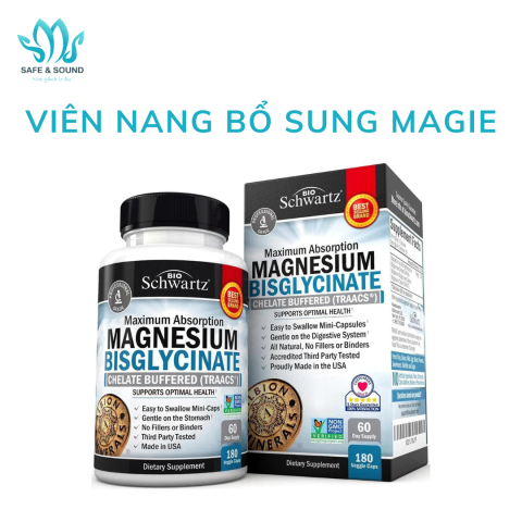 Viên nang bổ sung Magie (MAGNESIUM BISGLYCINATE)