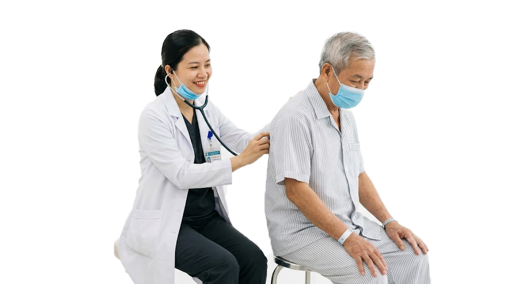 Bác sĩ Safe and Sound thăm khám cho bệnh nhân