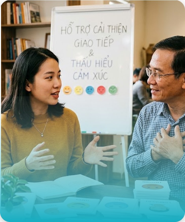 Buổi hỗ trợ cải thiện giao tiếp v&agrave; thấu hiểu cảm x&uacute;c