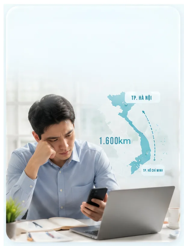 Người con làm việc tại thành phố, cách nhà 1.600km