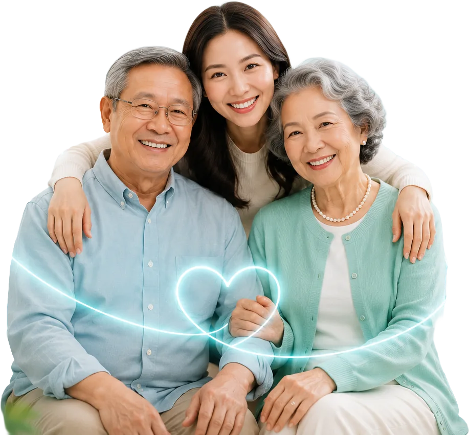 Gia đình ba thế hệ bên nhau